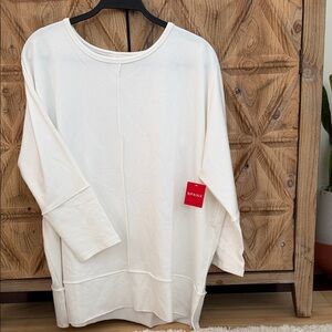 SPANX Cream Relaxed Fit Top